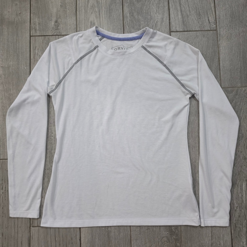 Orvis Trout Bum Womens White Long Sleeve Performance Fishing Shirt Small 2ABS